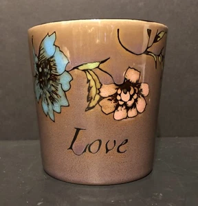 Lovely Pfaltzgraff Inspirational “LOVE” 16oz Ceramic Coffee Mug w/ Floral Design - Picture 1 of 9