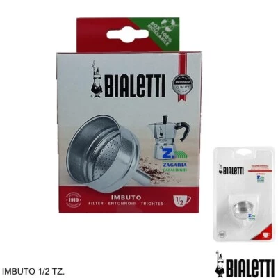 RICAMBIO ORIGINALE BIALETTI IMBUTO 1/2 TZ ALLUMINIO LA MOKINA MEZZA TAZZA
