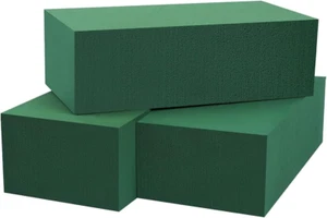 Floral Foam Blocks for Fresh and Artificial Flowers, 3 Pcs Each 5.5"L X 3.1"W X - Picture 1 of 7