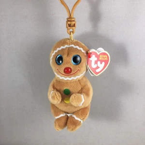 Ty Beanie Baby Bellies - COOKIE the Christmas 2024 Gingerbread (Key Clip 4 inch) - Picture 1 of 6