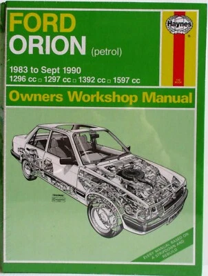 Haynes - Ford Orion / 1983A Septiembre 1990/ Gasolina/ Propietario Taller Manual - Imagen 1 de 4