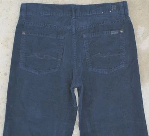 7 for all Mankind Relaxed Corduroy Jeans Boys Sz 12 Dark Teal Cotton NEW $125 - Picture 1 of 10