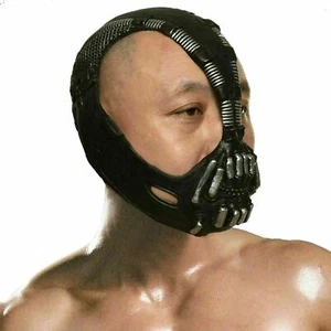 Batman Cosplay Cavaliere Oscuro Cosplay Bane Maschera Costume Halloween Festa - Foto 1 di 3