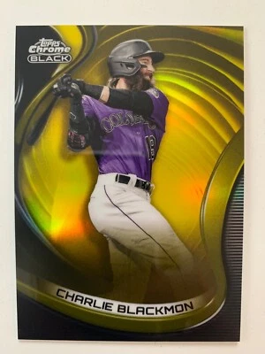 2022 Topps Chrome Black gold CHARLIE BLACKMON #ed 46/50! Colorado Rockies - Image 1 of 2