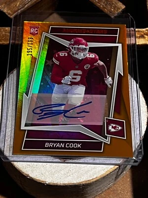 2022 ROOKIE AND STARS FOOTBALL BRYAN COOK AUTO /199 CHIEFS ROOKIE - Image 1 of 2