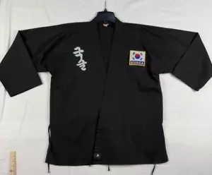 KUK SOOL WON Instructor Uniform Kimono Gi Black Size 5, Adult Large Korea Patch - Picture 1 of 19