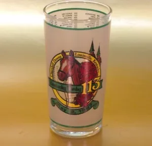 113° Kentucky Derby 1987 come nuovo Julep vetro verde oro rose corse cavalli - Foto 1 di 6
