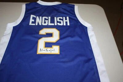 ФУТБОЛКА АЛЕКСА АНГЛИЙСКОГО NO2 С ПОДПИСЬЮ DENVER NUGGETS НА ЗАКАЗ ДОМАШНЯЯ HOF 1997 JSAWITNESS - Изображение 1 из 3