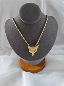 1979 MIMI DI N Fox Gold Tone Pendant on Snake Chain Necklace - Picture 1 of 8