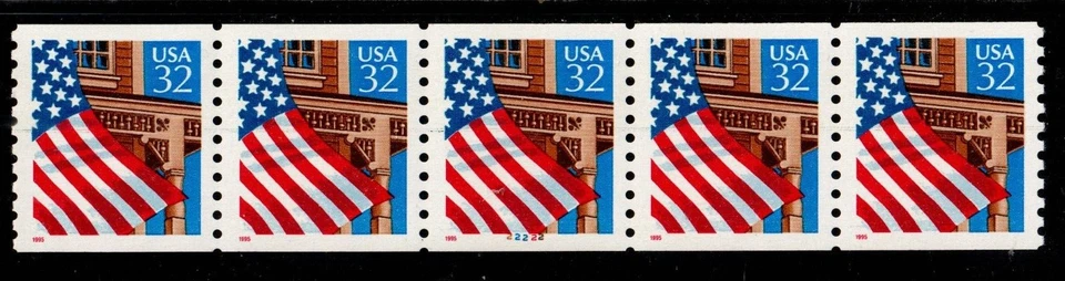 Scott 2913 32¢ Flag Over Porch red date P#22222  MNH Free shipping in the USA - Image 1 of 1