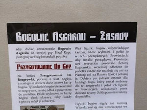 BOGOWIE ASGARDT ZASADY POLONAIS /VIKING/BLOOD RAGE/G679 - Imagen 1 de 1