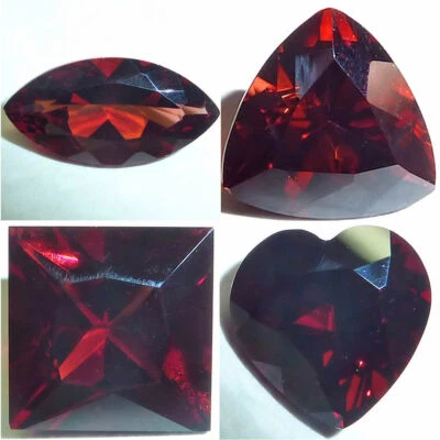 Natural Garnet Red Marquise,Trillion,Square,Heart Loose Gemstones Fine Cut AAA - Image 1 of 3
