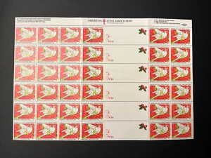 1990 Blatt - US Weihnachtssiegel/Briefmarken OG neuwertig nie karniert - Bild 1 von 2