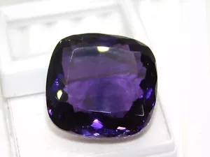 78 quilates piedra preciosa suelta natural impecable brasileño corte cojín púrpura certificado - Imagen 1 de 6