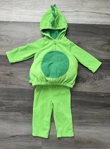 Carters Halloween Costume Size 12 Month Green Dinosaur Plush Zip Hooded - Picture 1 of 5