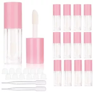 14PCS 6ml Empty Lip Gloss Tubes Pink Round Containers for DIY Lip Gloss - Picture 1 of 9