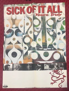 Sick Of It All Yours Truly Promo Poster 2000 Fat Wreck NYHC Hardcore 18x24 - Picture 1 of 1