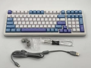 AULA F99 Wireless Mechanical Keyboard, Bluetooth Blue/Purple/White - Picture 1 of 5
