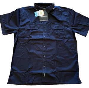 NEW Woolrich Elite Series Short-Sleeve Shirt Men's Zip-Up XL Black - Picture 1 of 9