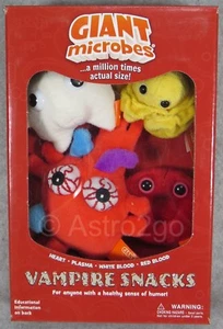 RIESIGE MIKROBEN-VAMPIRSNACKS THEMA GESCHENKBOX-Herzplasma rot & weiß Blutzelle - Bild 1 von 3