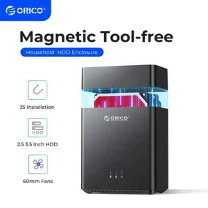 ORICO 2 Bay 3.5'' USB3.0 Hard Drive Enclosure USB3.0 to SATA3.0 12V4A Power AU - Picture 1 of 11