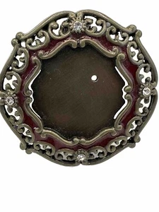 Jay Strongwater Enamel Mini Frame Clip Red Swarovski Crystal - Picture 1 of 7
