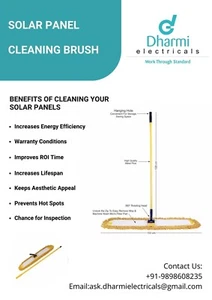 Soft Cleaning Brush For Solar Panel Increase Efficiency By Brush Cleaning - Picture 1 of 10