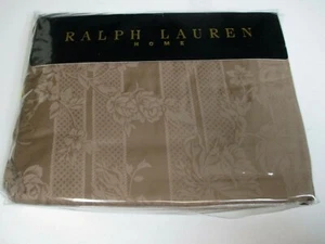 New Ralph Lauren Fairchild BARKWOOD Brown Floral Flat Sheet - Queen - Picture 1 of 11