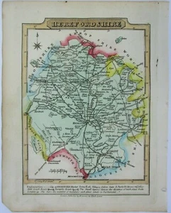 Antique map of Herefordshire by William Lewis 1819 - Picture 1 of 2