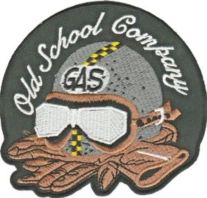 Old School Company Embroidered Patches Vintage Style Retro Iron-on Sew-on 4 Inch - Picture 1 of 2