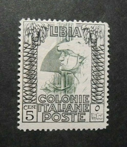 ITALIA,ITALY Colonie LIBIA 1924-29 " Serie Pittorica " 5c.nero e ve. MNH** ss 46 - Picture 1 of 1