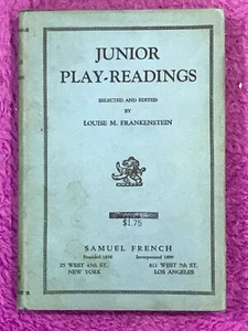 JUNIOR PLAY-READINGS by Louise M. Frankenstein - Vintage 1945 Hardcover w/DJ - Picture 1 of 12
