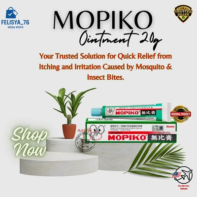 3xMOPIKO Ointment Soothe Insect Mosquito Bites Relief Itching Cream 20g exp05/28 - Image 1 of 4