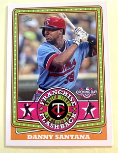 2015 Topps Eröffnungstag DANNY SANTANA #FF-15 - Franchise Flashbacks Zwillinge MLB - Bild 1 von 2
