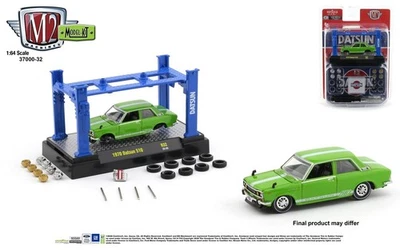 M2 Diecast 1/64 scale 1970 Green Datsun 510 w/lift changeable wheels & Tires - Image 1 of 3