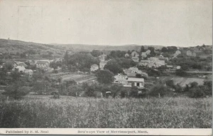 Postal Birds Eye View Merrimacport Massachusetts - Imagen 1 de 2