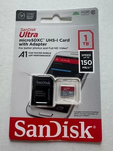 CARTE MÉMOIRE MICROSDXC SANDISK ULTRA 1 To avec adaptateur SD - LIVRAISON RAPIDE - Photo 1 sur 2