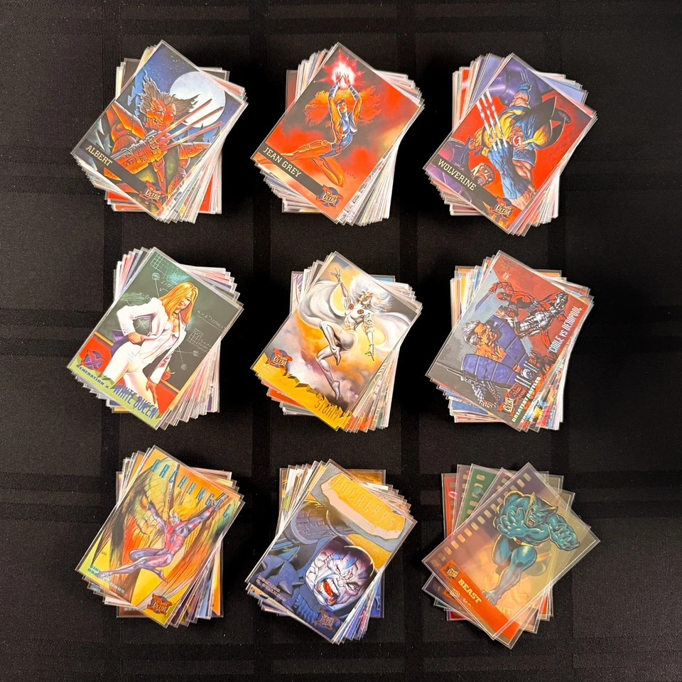 Fleer Ultra X-Men 1995 conjunto base completa con todo siniestro, todo cazador, 5 suspendidos Foto 1 de 1