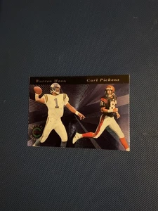 1996 Playoff Warren Moon-Carl Pickens Optical Illusions Card - Picture 1 of 2