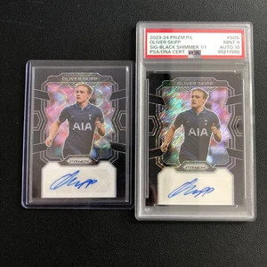 2023-24 Panini Prizm P/L Signatures Oliver Skipp Black Shimmer 1/1 Choice 2 Lot - Picture 1 of 2