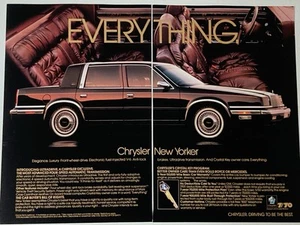 1988 Chrysler New Yorker Print Ad Everything - Picture 1 of 3