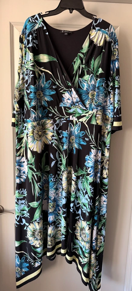 Vestido elástico INC International Concepts feminino tamanho plus 3X mangas 3/4 - Imagem 1 de 4