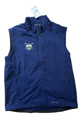 Men's Marmot Golf Fall Classic Softshell Vest Blue Size XXL Water Repellent NWT - Image 1 of 4