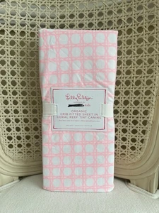 Sábana Ajustable Pottery Barn Kids Lilly Pulitzer Coral Reef Tinte Caning Cuna Nueva con Etiquetas - Imagen 1 de 2