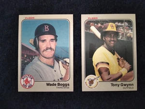 1983 Fleer #179 360 Tony Gwynn Wade Boggs Rookie HOF Baseball Lot 2 Sharp - Picture 1 of 7