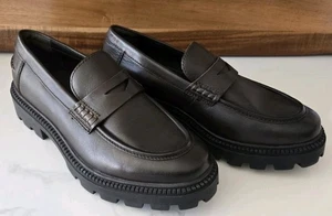 ZARA Brown TREADED SOLE CHUNKY LOAFERS SHOES SIZE 42 - Picture 1 of 6