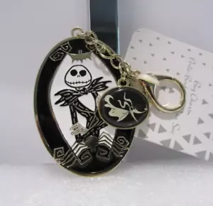 Disney Parks Jack Skellington & Zero Bag Charm Llavero Pesadilla NBC NUEVO CON ETIQUETAS - Imagen 1 de 6