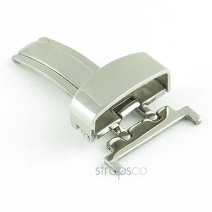 StrapsCo einklappbarer Schmetterling Faltverschluss Uhrenschnalle pvd Edelstahl - Bild 1 von 2