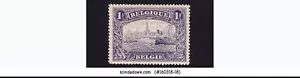 BELGIUM - 1915-20 1fr violet SCOTT#119 / SHIP - 1V - MINT HINGED - Picture 1 of 1