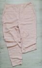 NEW Marks & Spencer Pink Natural Linen Trousers Size 14 long
